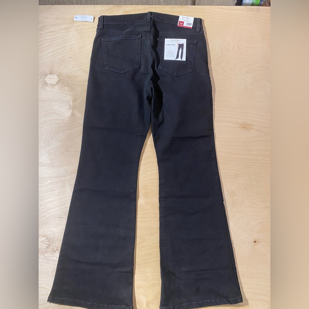 Jessica Simpson Classic Black High Rise Flare Jeans 14 (QJ) - Picture 5 of 7